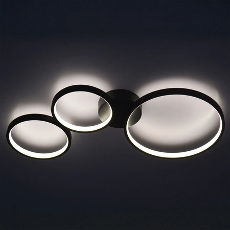 Lampa LED Sufitowa 33W 5200lm 4000K Neutralna Czarna Flamenco Sanico Goldlux