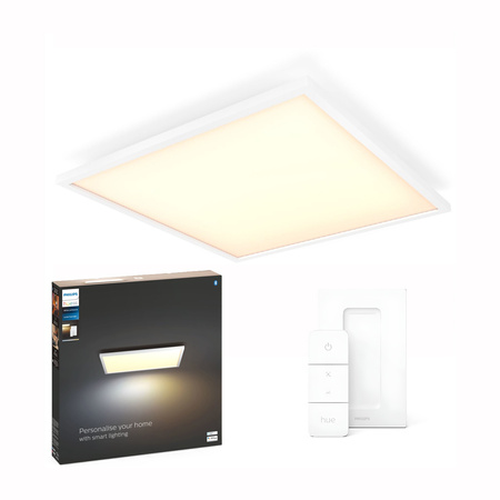 Panel LED Natynkowy Lampa Sufitowa Aurelle Biała 39W CCT 60cm PHILIPS HUE Bluetooth + Przełącznik Dimmer Switch 