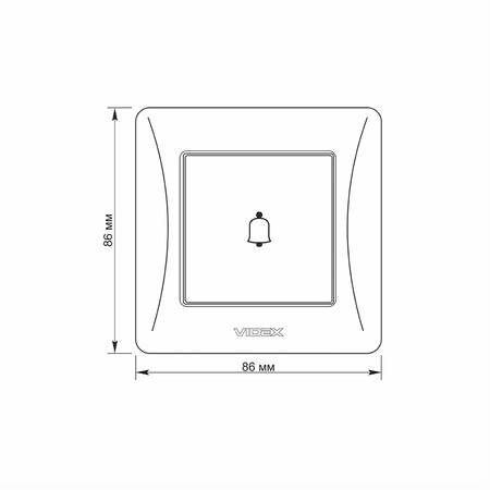 Przycisk Dzwonka z Ramką 10A Natynkowy Czarny BINERA VIDEX