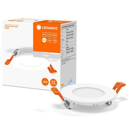 Panel LED Podtynkowy Oprawa Sufitowa DOWNLIGHT SLIM 4.5W 240lm 6500K Zimna 8.5cm LEDVANCE