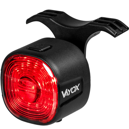 Lampka Latarka Rowerowa Tylna Czerwona USB-C 6 Trybów IP66 MOCNA VAYOX