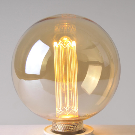 Żarówka Dekoracyjna LED E27 G125 4W 200lm 1800K Ciepła 320° DecoVintage Amber Pillar GOLDLUX (Polux)