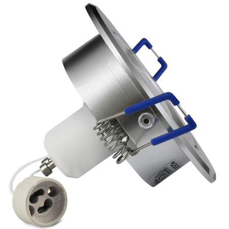 Oprawa sufitowa podtynkowa SUN OLAL srebrny piaskowany alu GOLDLUX (Polux) + LED GU10 3,5W