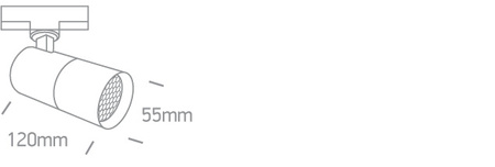 Reflektor szynowy 3 – fazowy LARA czarny GU10