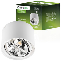 Oprawa Natynkowa HALOGENOWA SPOT TUBA Ruchoma GU10 AR111 Okrągła Biała 100mm TELES LUMILED