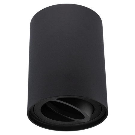 Oprawa Natynkowa HALOGENOWA Spot Tuba Ruchoma GU10 Okrągła Czarna 115mm AMAT-L LUMILED