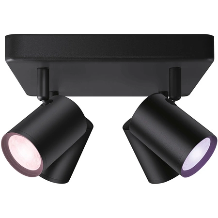 Lampa Sufitowa LED Reflektor SPOT Czarna 4x 5W BIAŁY + RGB SMART WiFi WiZ