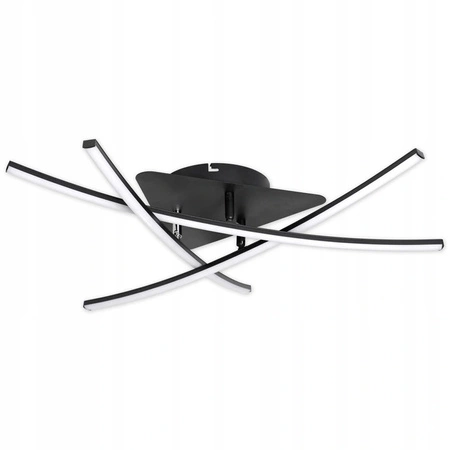 Lampa sufitowa geometryczna PLAFON LED żyrandol MODENA LORIA 29W 4000K czarny