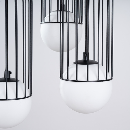 Lampa Sufitowa Wisząca Zwis 3x G9 Nieregularna Czarna Nowoczesna Brina Sollux