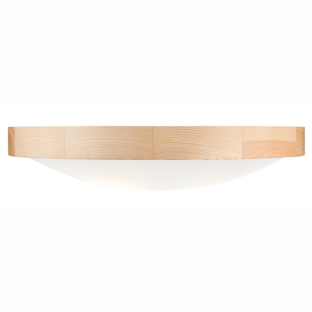 Plafon LED Lampa Sufitowa ANELLO 3xE27 Biała Drewniana Okrągła Szklana Klosz LD.PD-8.3 Lamkur