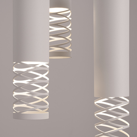 Lampa Wisząca Sufitowa 3x GU10 Biała LAMI Ocean Green SL.1689 Sollux