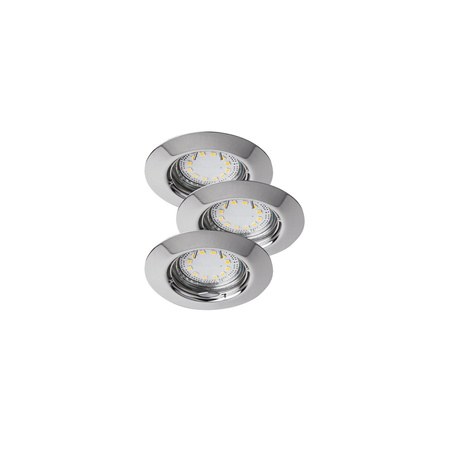 Oprawa Podtynkowa Lampa Punktowa SPOT 3W 240lm 3000K GU10 Chrom Nowoczesny IP44/IP40 Lite Rabalux