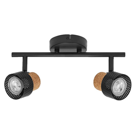 Lampa LED Ścienna Sufitowa Kinkiet Oprawa Natynkowa 6.8W 460lm 3000K Ciepła Ściemnialna Dekoracyjna Czarny Spot Cork Ledvance