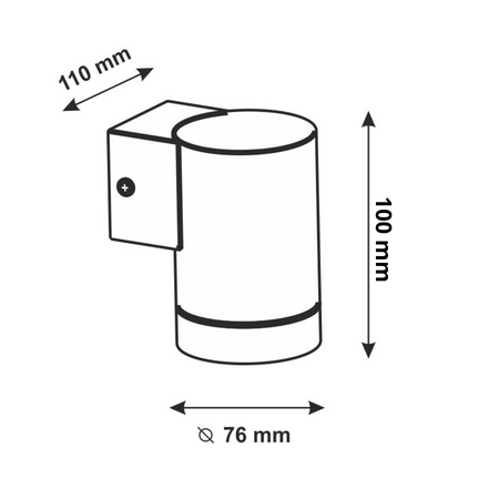 Kinkiet Ścienny LED Lampa Elewacyjna Zewnętrzna 6.5W 450lm 4000K Neutralna 140° Srebrny IP44 Nivero Sanico Goldlux