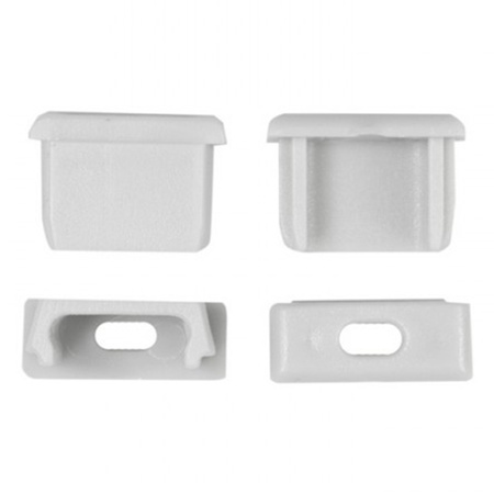 Profil Aluminiowy do Taśm LED Biały Wpuszczany/Natynkowy 2m z Mlecznym Kloszem i Zaślepkami Ecolight