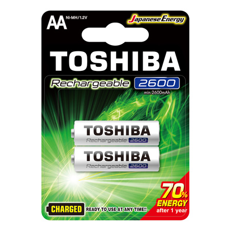 Akumulatorki Baterie TOSHIBA READY TO USE AA 1,2V 2600MAH Blister 2szt