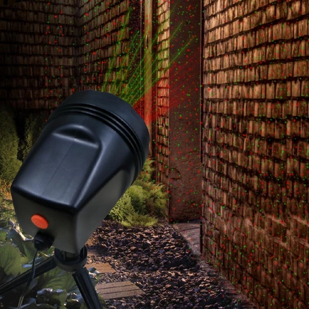 Projektor Laserowy Laser Świąteczny 5-Funkcji IP44 + Zasilacz Sanico Goldlux