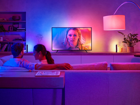 Taśma LED Pasek na Telewizor TV 65" - 70" Gradient 20W 1100lm IP20 White and Color Ambiance RGB + TW Inteligentna SMART Zigbee Bluetooth Gradient TV Strip Philips HUE