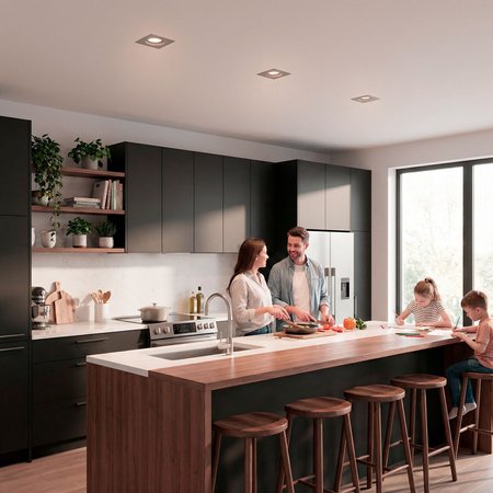 Oprawa HALOGENOWA Podtynkowa Ruchoma GU10 MR16 Kwadrat Biała CASSIO LUMILED