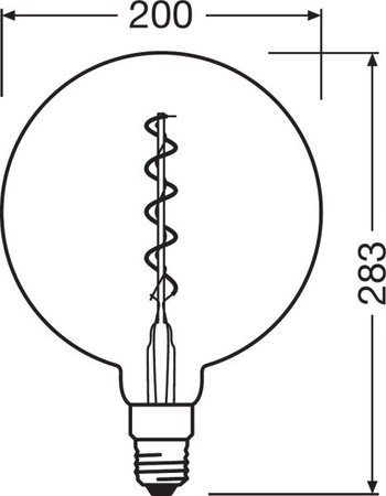 Żarówka LED Dekoracyjna G200 Kula E27 4W = 28W 300lm 2000K Ciepła 300° Vintage 1906 Osram