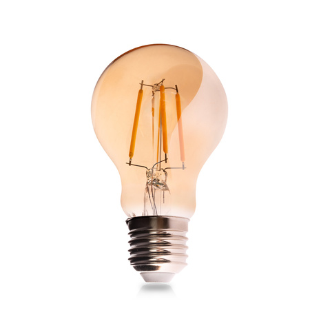 Żarówka LED E27 A60 4W 470LM = 40W 2000K Ciepła 360° Filament Amber LUMILED