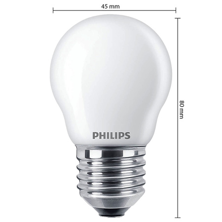 Żarówka LED E27 P45 2,2W = 25W 250lm 2700K Ciepła Filament PHILIPS