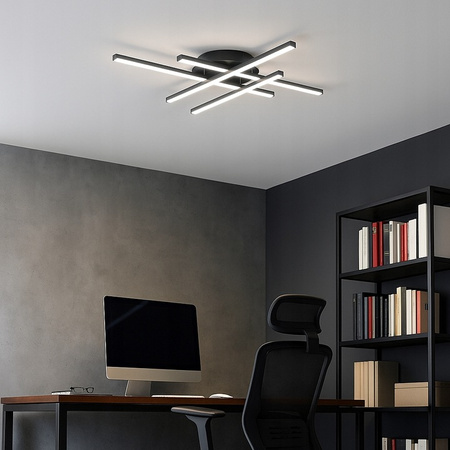 Lampa sufitowa geometryczna PLAFON LED żyrandol MODENA GRANDO 34W 4000K czarny