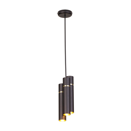 Lampa wisząca LYNX 6xE14 Minimalistyczna Forma Wąski Czarna Złota MZ5003 Milagro by Maciej Zień Mosiądz