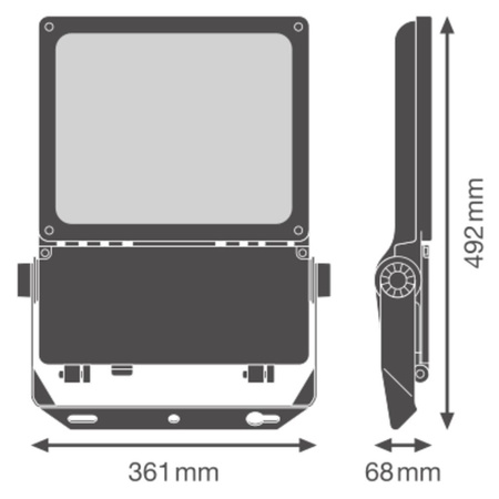 Naświetlacz LED Reflektor Zewnętrzny Lampa Ściemnialny 130W 15000lm 2200K IP66 Biały Floodlight Ledvance
