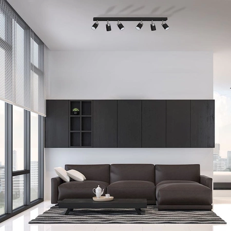 Lampa sufitowa JOKER czarna 6xGU10 MILAGRO Metal styl nowoczesny