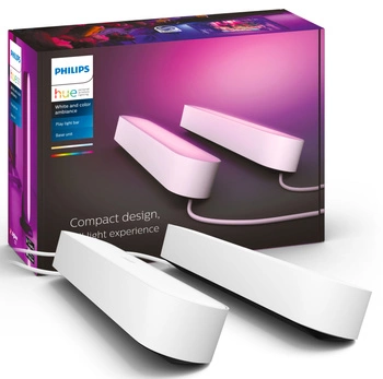 2x Lampka Biurkowa Podłużna LED 6.7W 500lm IP20 White and Color Ambiance RGB + TW Biała 25cm Inteligentna SMART Zigbee Bluetooth Play Philips HUE