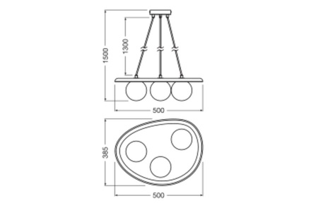 Lampa Sufitowa Wisząca Dekoracyjna G9 Biały Decor Ledvance