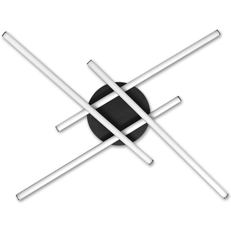Lampa sufitowa geometryczna PLAFON LED żyrandol MODENA GRANDO 34W 4000K czarny