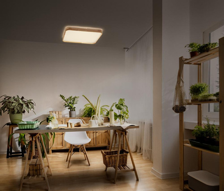 Lampa Plafon LED Sufitowa Ściemnialna Dekoracyjna 24W 3000K Drewniana LEDVANCE