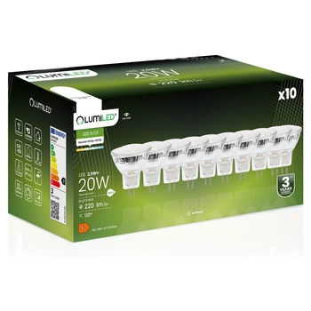 Zestaw 10x Żarówka LED MR11 2,5W = 20W 220lm 4000K Neutralna 120° 230V LUMILED