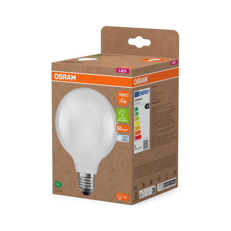 Żarówka LED G95 Kula E27 5W = 75W 1055lm 4000K Neutralna 330° Filament CLASSIC ENERGY EFFICIENCY Osram