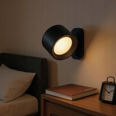 Lampa LED Kinkiet Ścienny Regulowany Magnes 1W 180lm 3000/4000/6500K CCT 120° Ściemnialna Czarny Rino Masterled