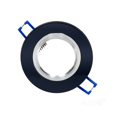 Oprawa Podtynkowa GU10 Halogenowa Wpuszczana Spot Oczko Czarna Okrągła Kobi