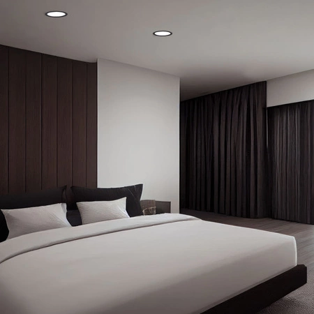 Panel LED Oprawa Podtynkowa Wpuszczana 12W 1350lm 4000K Neutralna Czarna Videx