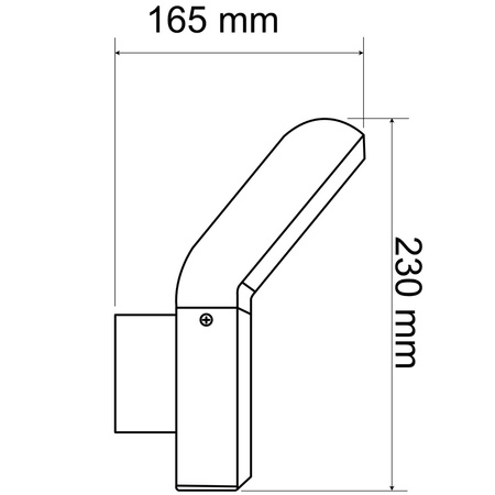 Kinkiet Ogrodowy Elewacyjny Lampa Zewnętrzna LED 12W 4000K IP54 z Czujnikiem Ruchu i Zmierzchu