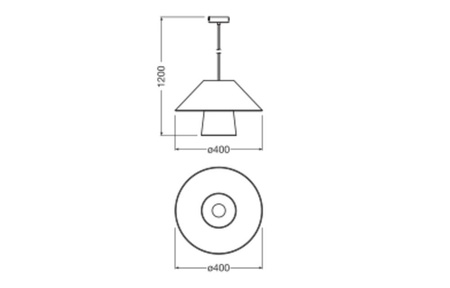 Lampa Sufitowa Wisząca Dekoracyjna E27 Zwis Brązowy Bambus Decor Ledvance