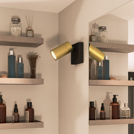 Lampa Ścienna Kinkiet GU10 IP44 Miedziany-Czarny Kosipo Philips