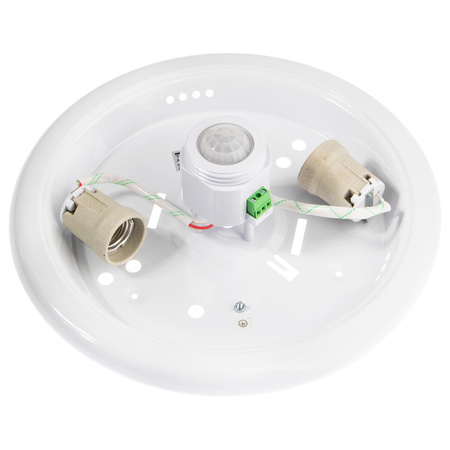 Plafon LED Lampa Sufitowa DALLAS 2x E27 Czujnik Ruchu i Zmierzchu