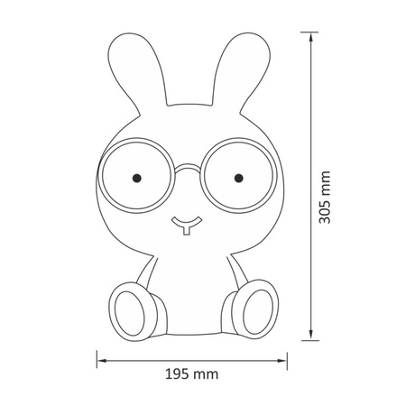 Lampka Dekoracyjna LED 2.5W 59lm Różowa Ściemnialna Królik Sanico Goldlux