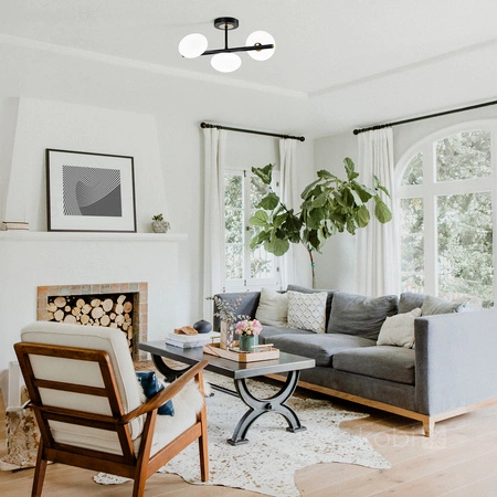 Lampa Sufitowa Dekoracyjna G9 Czarna Złota Elegance Kobi