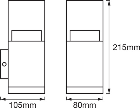 Lampa Ogrodowa Zewnętrzna Kinkiet Elewacyjny LED 9W 800lm 3000K IP44 Srebrny Endura Ledvance