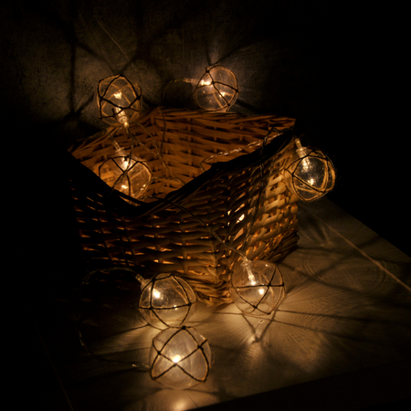 Girlanda Ogrodowa LED Bateryjna 2,1m na baterie 2xAA AHNE GOLDLUX (Polux)