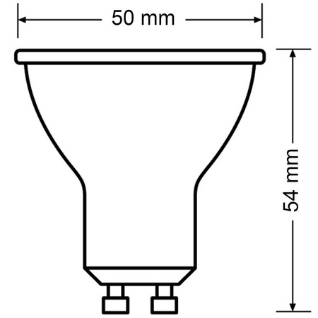 Żarówka LED GU10 Tradycyjna 4.7W = 50W 350lm 2700K Ciepła Ściemnialna SMART+ ZigBee Classic Ledvance