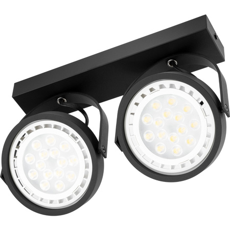 Lampa sufitowa Kinkiet LEON 2x ES111 Ruchomy czarny