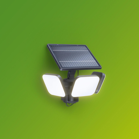 Lampa Solarna Naświetlacz Solarny 24.5W 4000lm 5000K Neutralna IP65 Czarny z Czujnikiem Ruchu UltraEfficient Zyren Philips